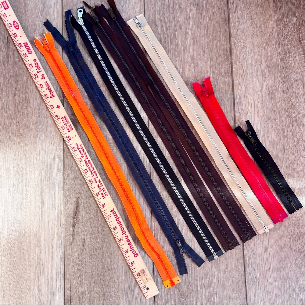 Heavy Duty Assorted Zipper Set in Bold Colors
